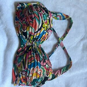 Bleu Rod Beattie Pink and Green Bikini with Artistic Design